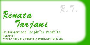 renata tarjani business card